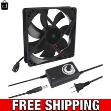 Computer Fan with AC Plug 120mm x 25mm EC Axial Fan AC 110V 115V 120V 220V 24...