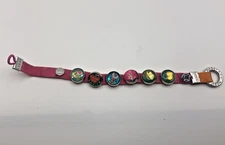 Mogo Magnetic Snap Charmband Bracelet Green Band 6 Charms