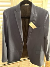 Calvin Klein Boys' Blue Stretch Suit Jacket, 16 Husky