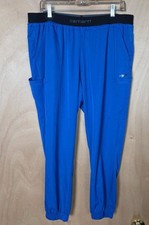 Carhartt Force Scrub Pants Womens XL Petite W/ Drawstrings Blue
