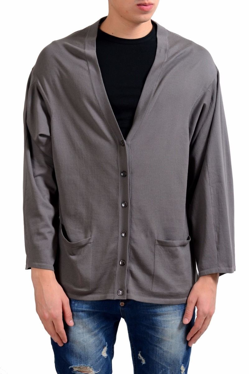 Мужской серый свитер-кардиган большого размера Malo Mens размер 48 20890₽