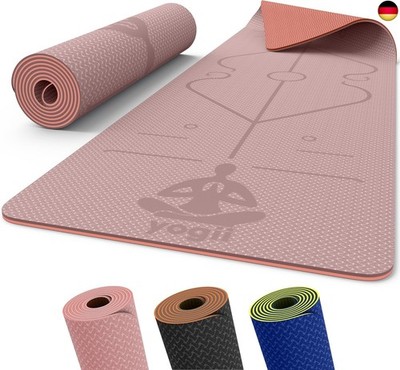 Yogii Yoga matte 6 mm rutschfest - TPE Fitnessmatte für Yoga, Pilates & 