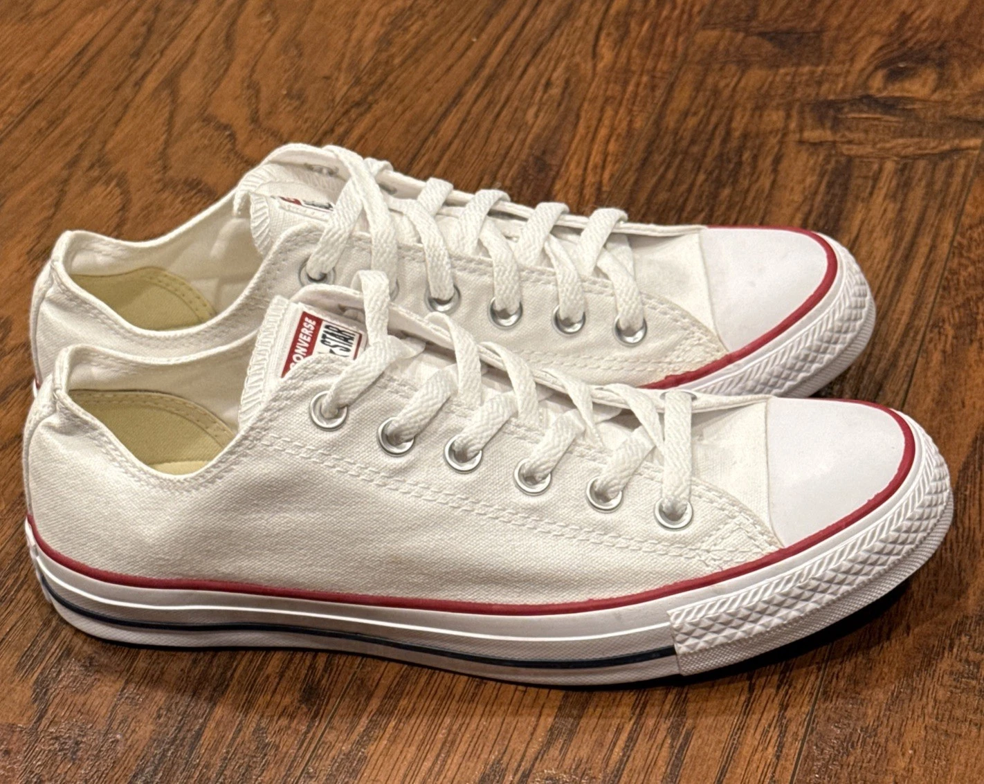 Converse Chuck Taylor Low Top All Star Tela in Ottica Bianco Donna 9 5