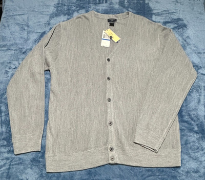 AUG new Dockers Golf Cardigan Sweater Size XL Heather Gray - Cool Grandpa