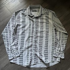 VINTAGE 70s/80s lightweight abstract pattern button up shirt
