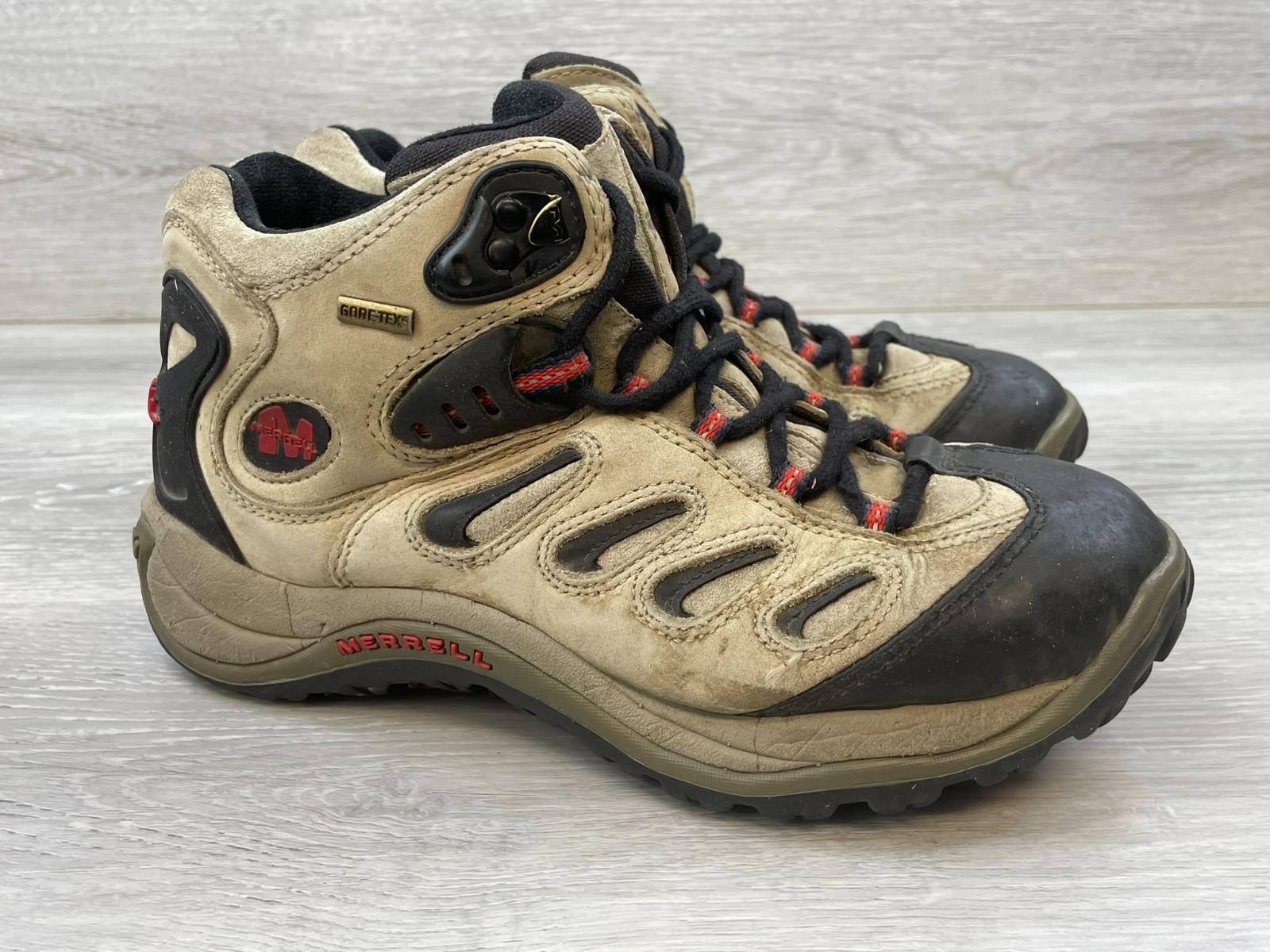 Merrell Reflex Mid stivaletto donna 8 5 marrone escursionismo pelle Gore Tex stringato