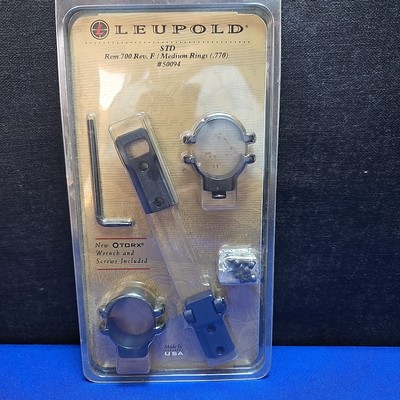 Classic Leupold Base & Rings STD Rem 700 Rev. F/Medium Rings (.770) #50094