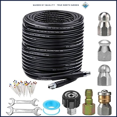 #ad Pressure Washer Sewer Jetter Kit 150FT with 5800PSI and Waterproof Tape Included $156.42