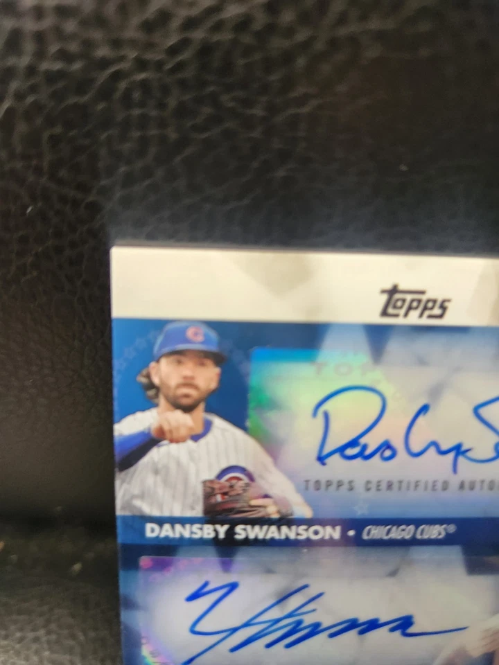 2024 Topps Series 2 Triple Auto Dansby Swanson, Nico Hoerner, PCA 3/5 - Image 3 of 4