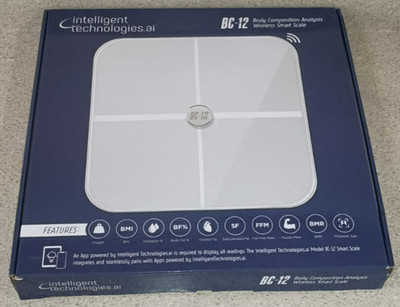 Intelligent Technologies.AI BC-12 Body Composition Analysis Wireless Smart Scale