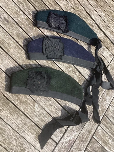x3 original early ww1 ww2 Glengarry Military Marching Caps Scottish regiment