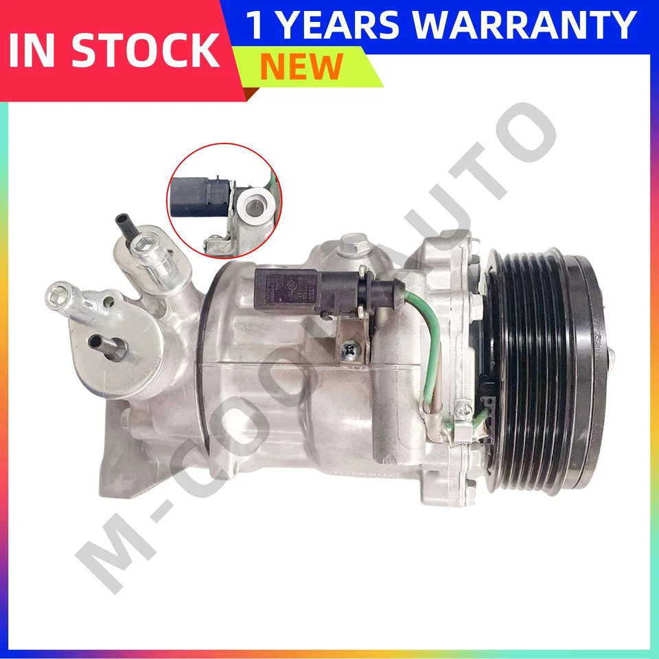 Compresor de aire acondicionado SD6V12 adecuado para Volkswagen Polo Derby Vento-IND Skoda Fabia Rapid Foto 3 de 3