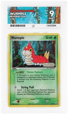 ACE 9 - Wurmple - 70/92 - Legend Maker - Pokemon Reverse Foil Holo POP 3