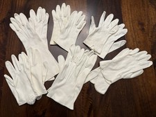 Lot Of 6 Vintage 1950s-1960s Women  s White Gloves