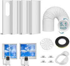 Portable Air Conditioner Window Vent Kit With 5.1 Exhaust Hose