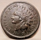 1867 VF Details Indian W/LIBERTY Head Cent Penny Tougher Semi KEY Date Weak Date