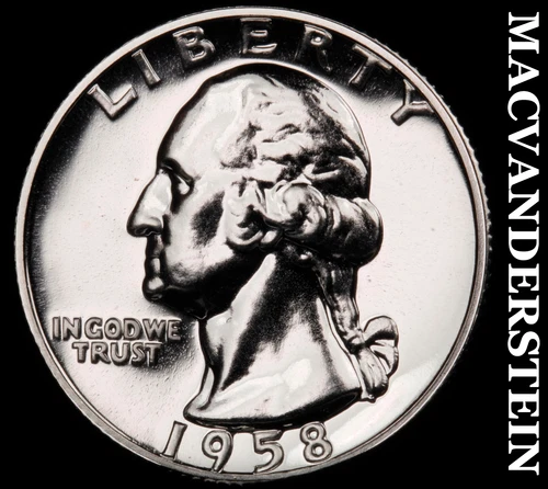 1958 Washington Quarter- Silver- Choice Gem Proof Luster No Reserve #J1917