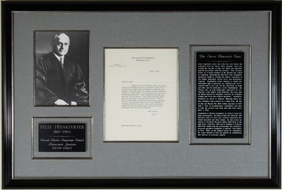 FELIX FRANKFURTER - TYPED LETTER SIGNED 06/01/1961