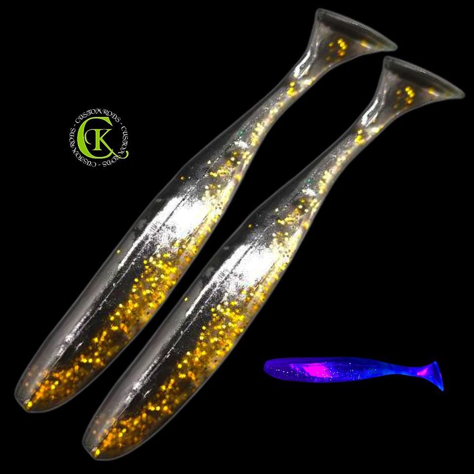 EASY SHAD GUMMIFISCH 2x 12cm Easy Shad UV Shiner Stint Kauli Jigkopf Jig Shad Gummifisch Zander NEU3