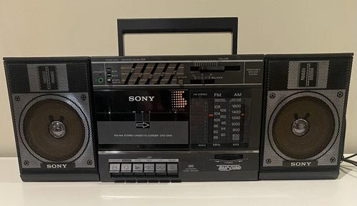 Sony CFS-3300 AM FM Radio Cassette Boombox Vintage Tested Working