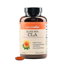 NatureWise CLA 1300 - 95% Active Conjugated Linoleic Acid for Women and Men, Not