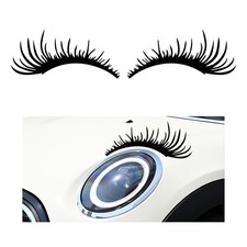 2 Pcs Car Headlight Eyelashes Stickers Auto Bumper Window Eyelashes Decals