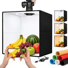 12" LED Photo Studio Light Box Folding Photography Shooting Tent Background Kit