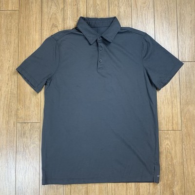 Jack Archer Polo Mens M Gray Golf Performance Athletic Casual Preppy *READ