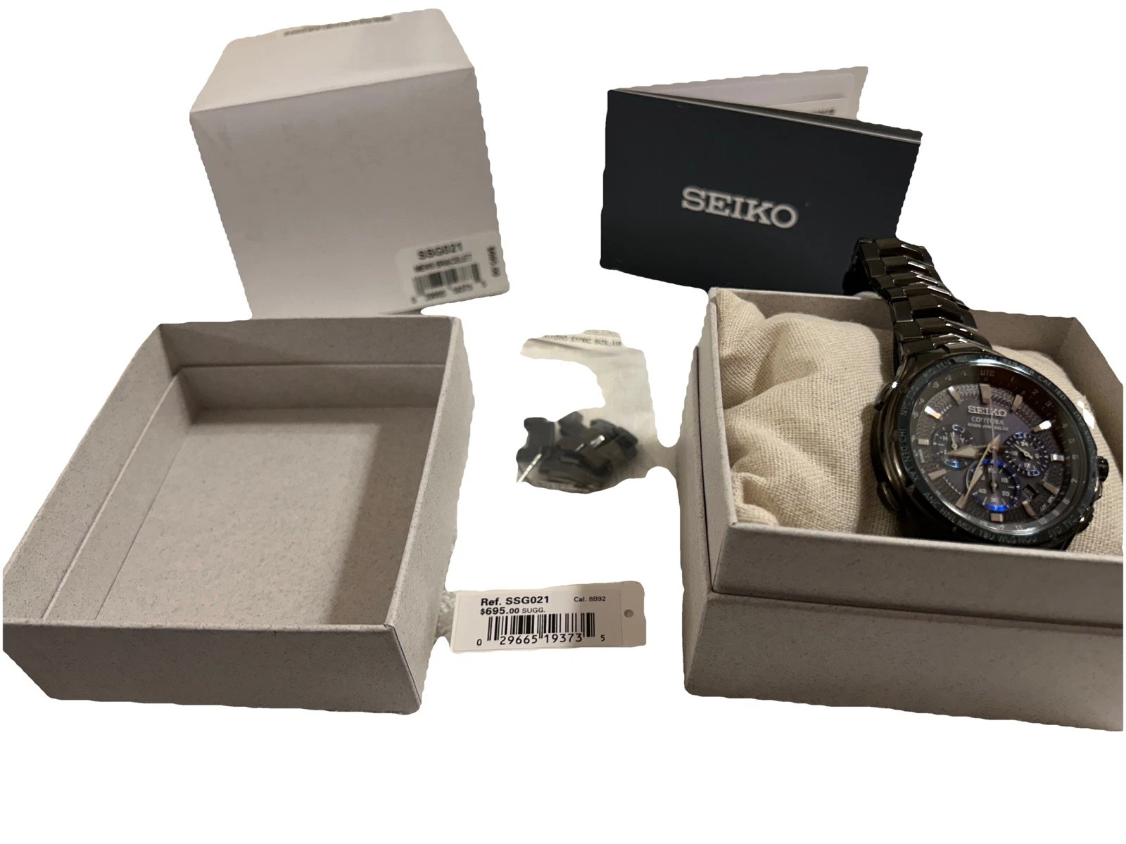 Seiko Coutura Men's Black Watch - SSG021 Solar /Radio controlled