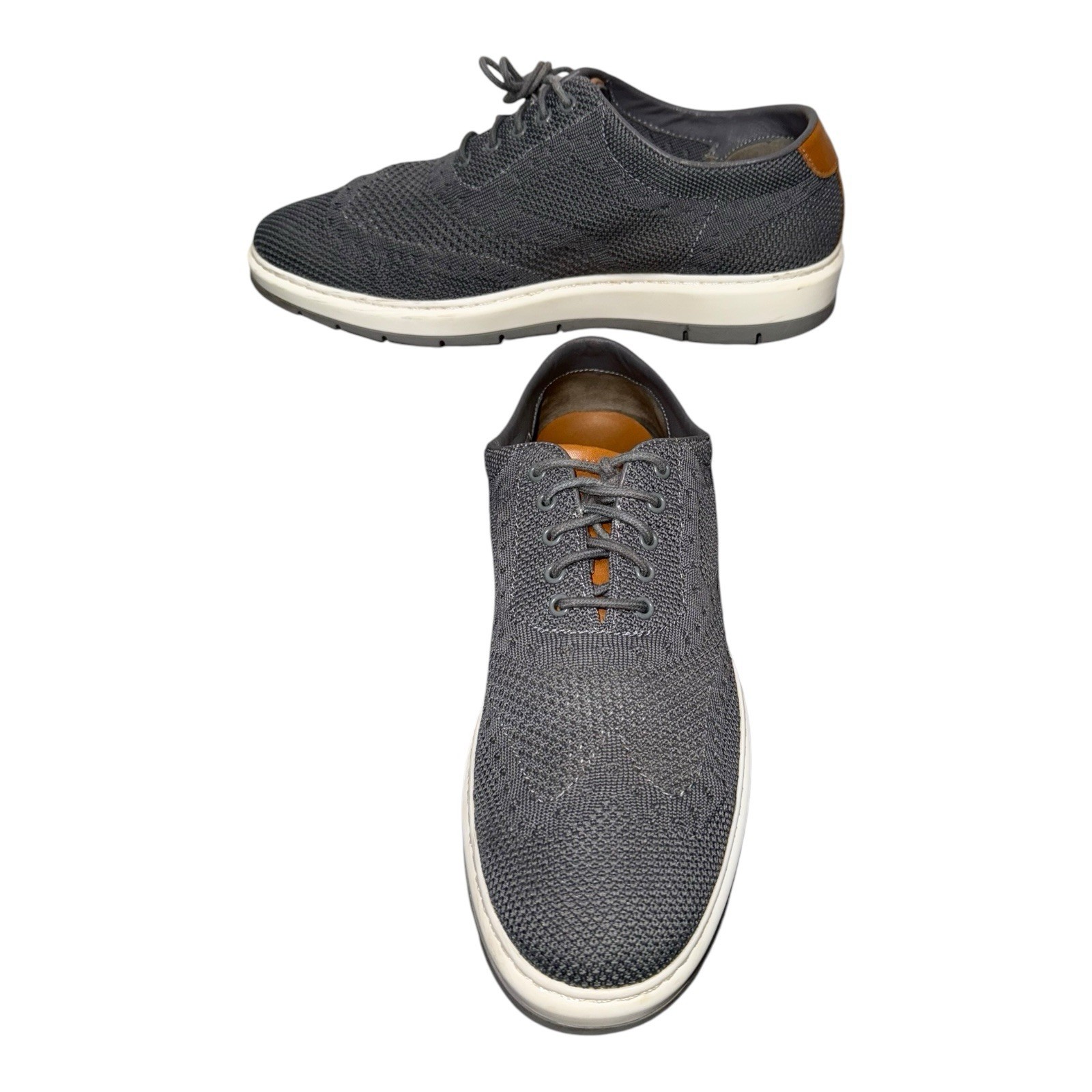 SAOLA SCARPE OXFORDS JOHNSTON&MURPHY PELLE DI PECORA UOMO COLORE GRIGIO STRINGATE TAGLIA 8 5M