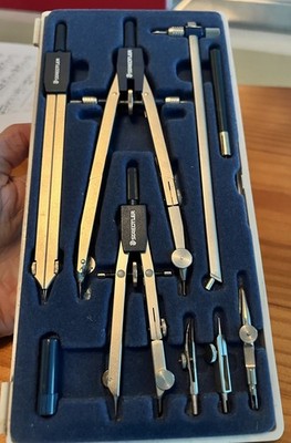 Vintage Staedtler Mars Superbow Professional Precision Drafting Compass Set