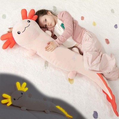 MaoGoLan Giant Axolotl Plush Pillow, Big Extra Large, Pink
