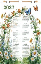 Design Works 2027 Sequin Calendar Felt Applique Kit-Wildflowers - 5A0036FN-1H7L3