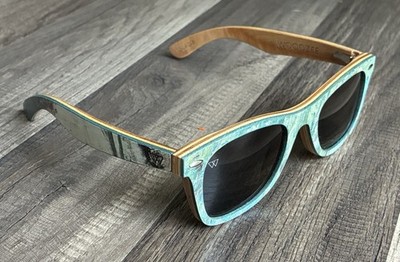Wood Woodzee Recycled Skateboard Sunglasses Colorful Size 50-24-145 -Avalon Eco