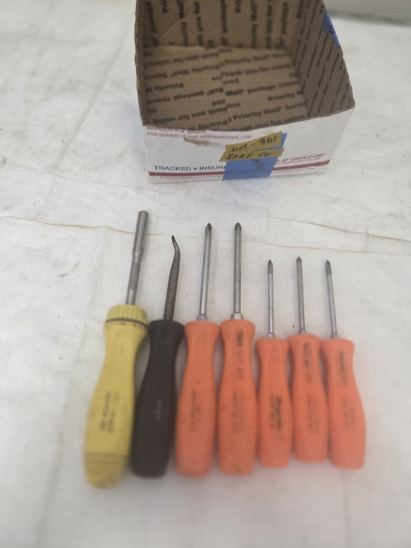 Snap-on 7pc Screwdriver Set, Red and Orange, Durable Hand Tools for DIY