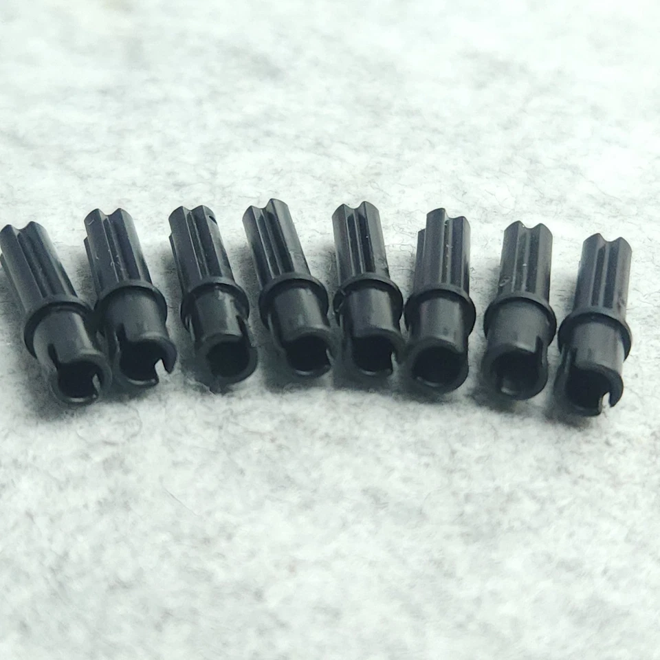 LEGO Technic Axle 2L with Pin with Friction Ridges 18651 Black Qty 8 - Image 2 of 4