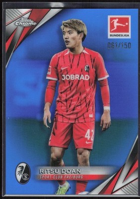 2024-25 Topps Chrome Bundesliga Ritsu Doan 40 /150 Blue SC Freiburg