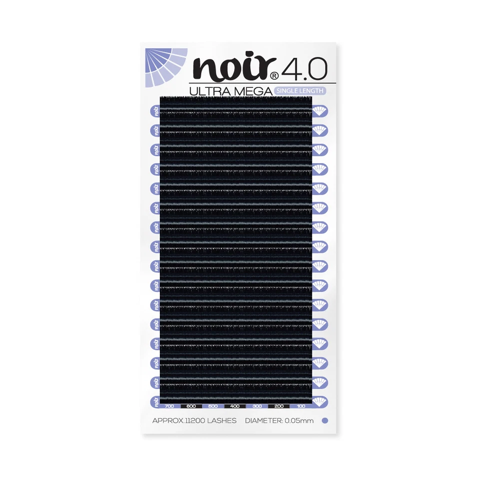 Russian Volume Lashes Noir 0.05 Pro made Faux Mink Ultra Mega Eyelash Extensions