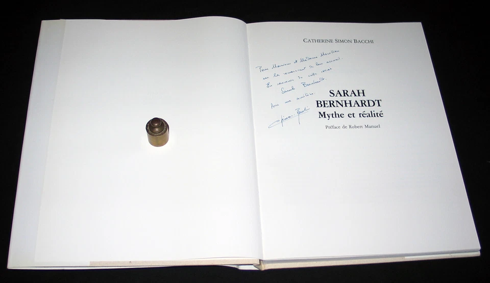 SARAH BERNHARDT AVEC AUTOGRAPHE ENVOI AUTEUR SIMON BACCHI MYTHE REALITE EO 1984 - Photo 4/4