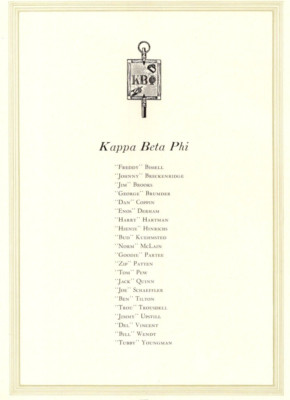 1926 Cornell University Cornellian Kappa Beta Phi Club Member List