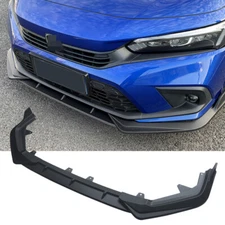 For Honda Civic 11th 2022-2024 Front Bumper Lip Splitter Spoiler Matte Black ABS