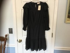 Universal Thread New w/tags Black Eyelet Trim Short Sleeve Dress Women s Size M