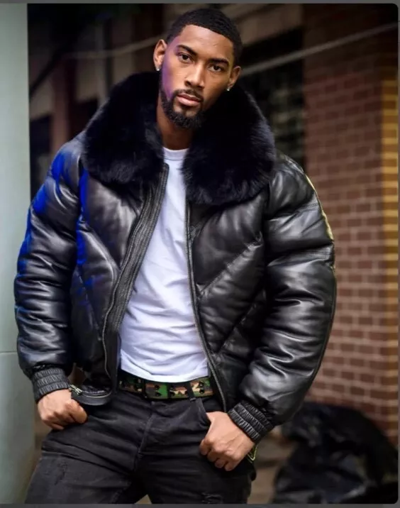 Lambskin leather jacket with fur sale