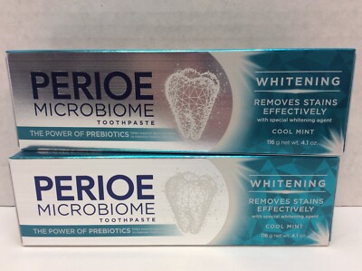 Avon Perioe Microbiome Whitening Toothpaste, Cool Mint, 4.1 Oz., 2/BOX, NOV/2024