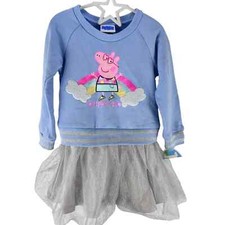 NWT Peppa Pig Tutu Dress Long Sleeve 2T