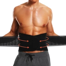 Men Neoprene Waist Trainer Cincher Slimming Body Shaper Sports Girdle Bands Belt