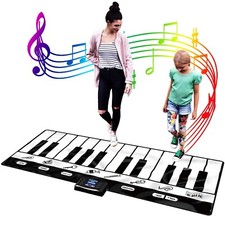 SUNLIN 6ft. Piano Mat, Floor Keyboard Playmat: 24 Keys, 10 Demos, 8 Instrumen...