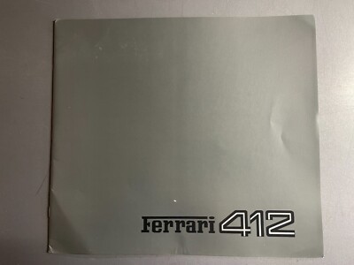 1985 Ferrari 412 Coupe Sales Brochure - RARE!! Awesome L@@K