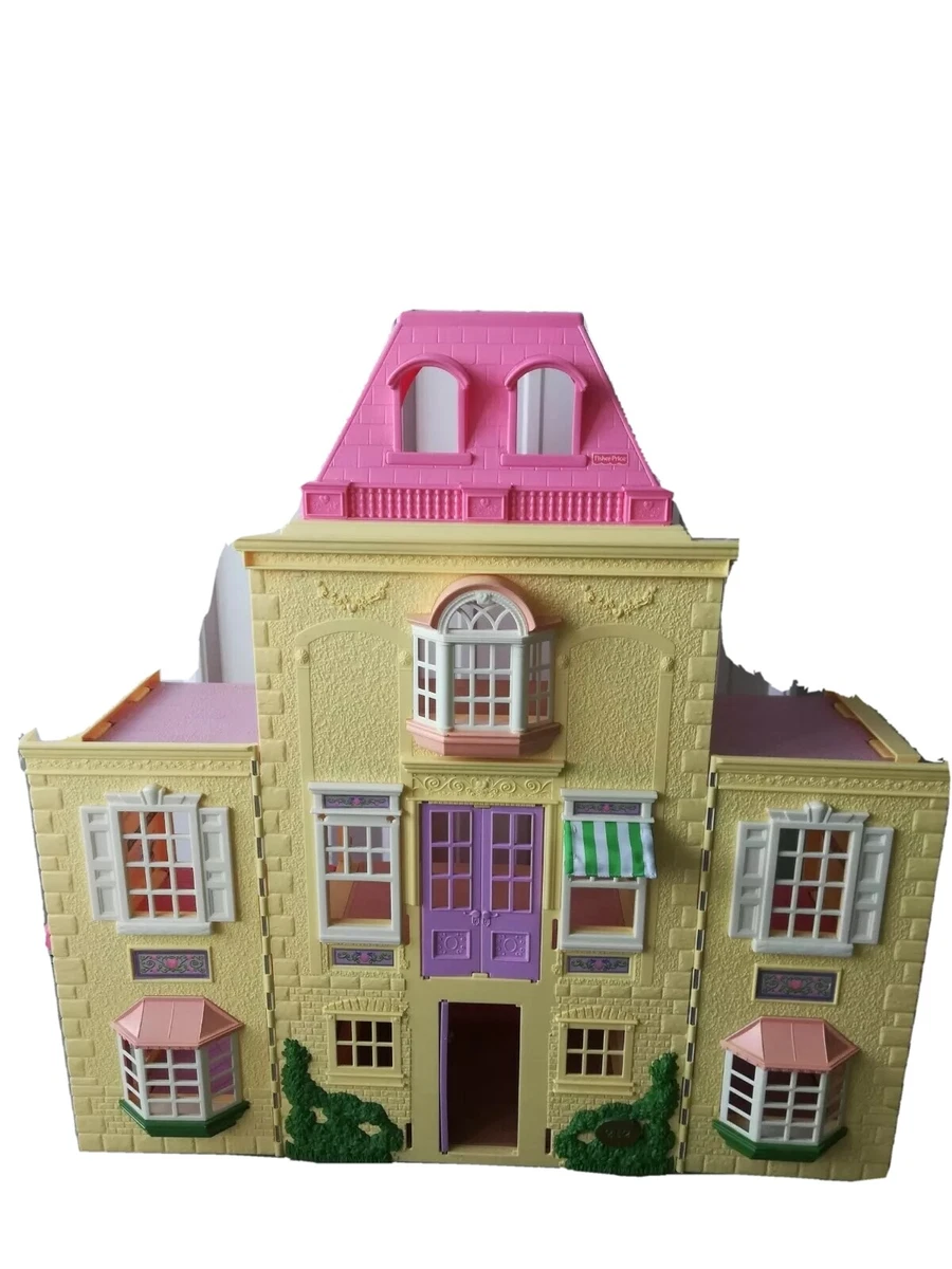 VINTAGE DOLL HOUSE FISHER PRICE CARRY CASE FOLDIBLE DOLL HOUSE 2000 MATTEL