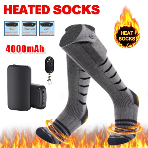 Beheizbare Socken Heizsocke 4000mAh Beheizter Heizung USB Fußwärmer mit Remote - Bild 6 von 28